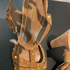 Gucci cork heels